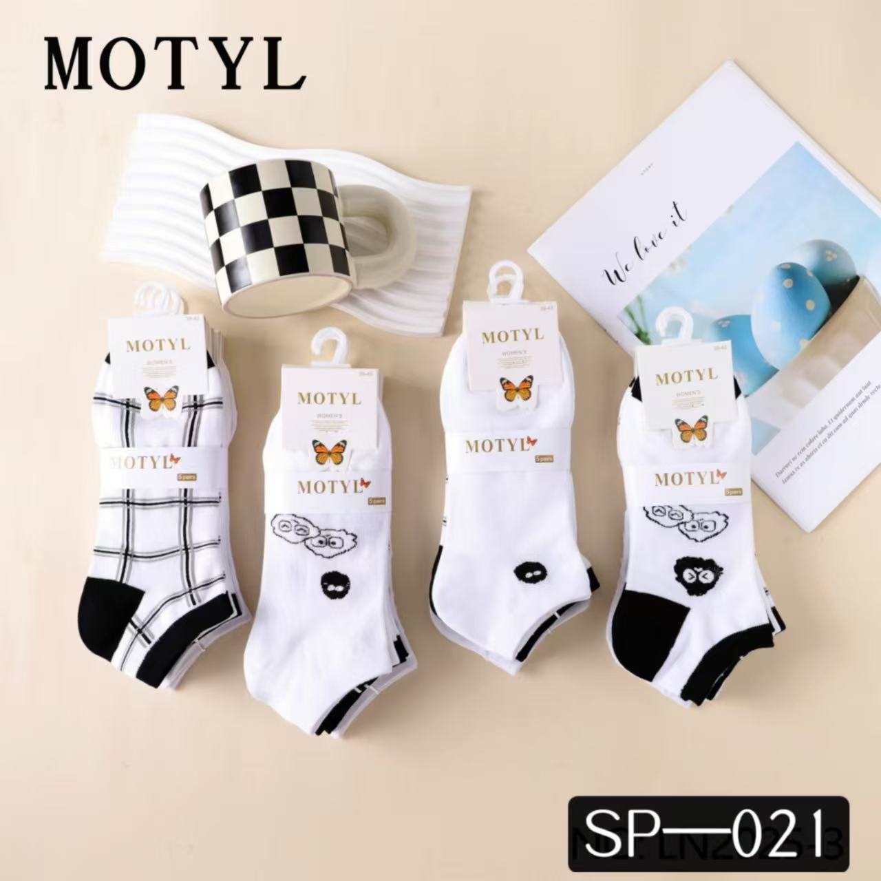 Skarpety damskie Roz 35-42, Mix kolor Paczka 40 szt 1